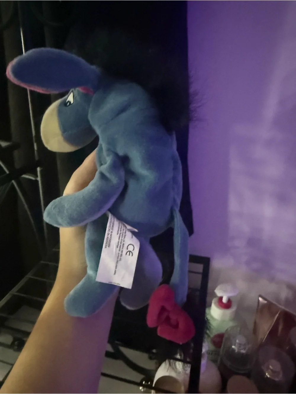 Disney Blue and Pink Plush Eeyore plush toy
